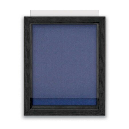 United Visual Products Indoor Enclosed Combo Board, 72"x36", Gold Frame/Black Porcelain & Forbo UVCB7236G-BLKPORC-FORBO